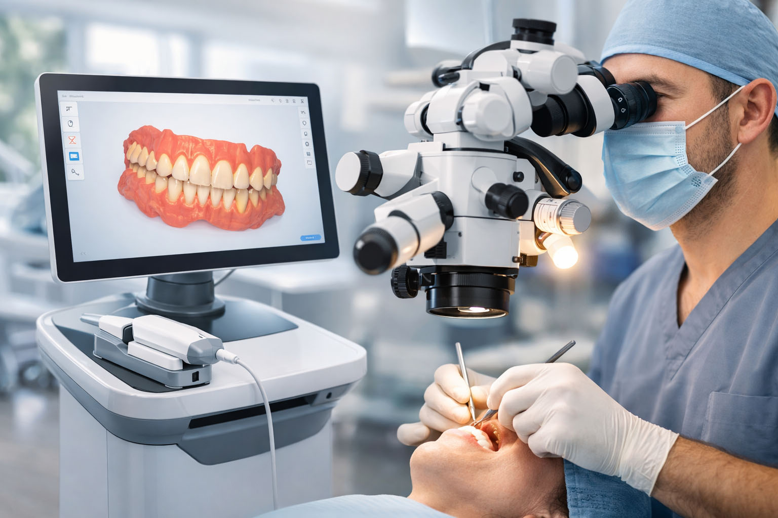 Esc&aacute;ner intraoral y Microscopio dental para tratamientos de precisi&oacute;n en cl&iacute;nica dental en Zaragoza